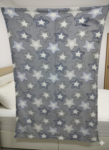 Glow in The Dark Radium Blanket for Kids Super Soft & Warm Glowing Blanket for Toddler All Seasons Baby Blanket Stars Theme (50 L x 37 H inch)