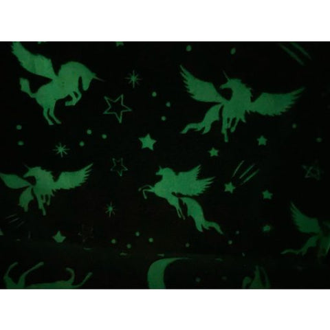 Glow in The Dark Radium Blanket for Kids Super Soft & Warm Glowing Blanket for Toddler All Seasons Baby Blanket Flying Pegasus Horses Theme (50 L x 37 H inch)