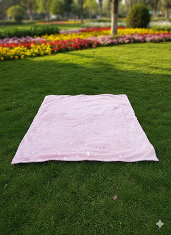 Glow in The Dark Radium Blanket for Kids Super Soft & Warm Glowing Blanket for Toddler All Seasons Baby Pink Blanket With Star Pattern Theme (50 L x 37 H inch)