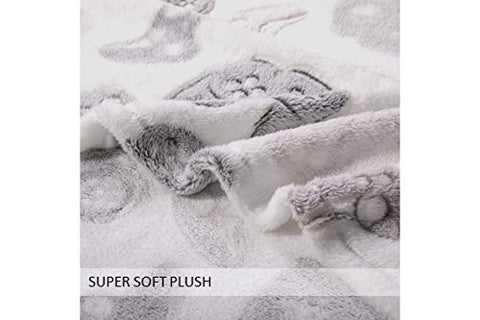 Glow in The Dark Radium Blanket for Kids Super Soft & Warm Glowing Blanket Game Controller  Pattern Theme  (49 L x 59 H )