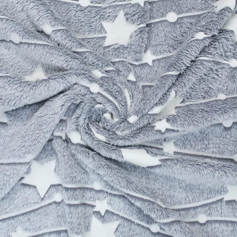 Glow in The Dark Radium Blanket for Kids Super Soft & Warm Glowing Blanket  Stars Pattern 2 Theme  (59 L x 70 H Inch )