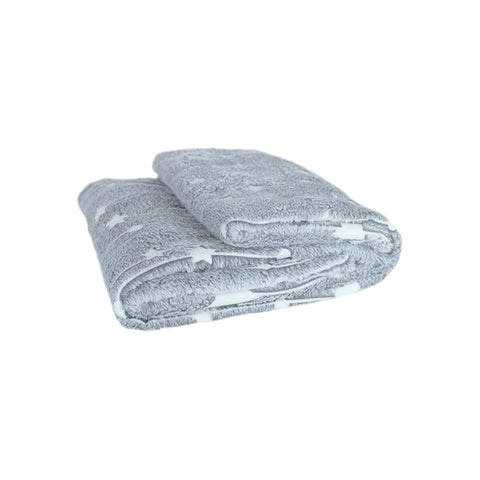 Glow in The Dark Radium Blanket for Kids Super Soft & Warm Glowing Blanket  Stars Pattern 2 Theme  (59 L x 70 H Inch )