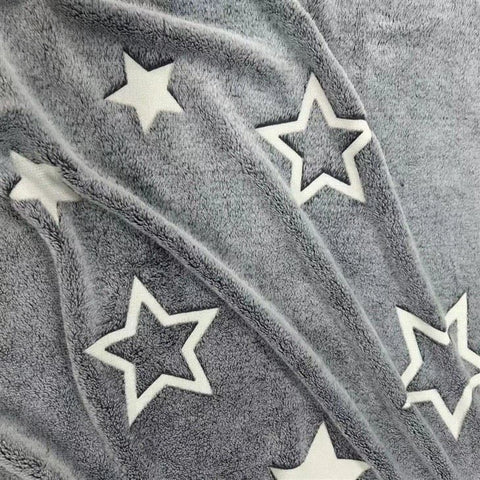 Glow in The Dark Radium Blanket for Kids Super Soft & Warm Glowing Blanket Stars Pattern-3 Theme  (59 L x 70 H Inch )