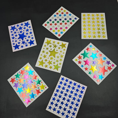 3D Star Sticker Pack of 10 Random Will Be Shipped - EKC2162