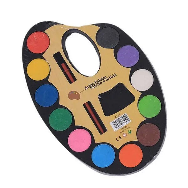 Extrokids Watercolor Palette with 3 Water Brush Pens Kit - EKC2219