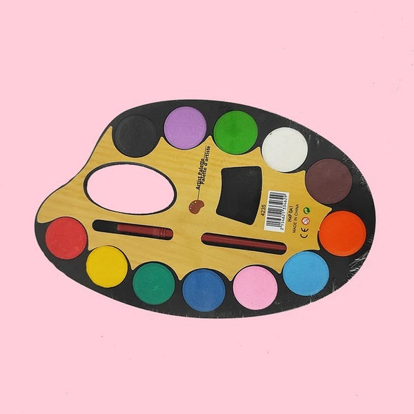 Extrokids Watercolor Palette with 3 Water Brush Pens Kit - EKC2219
