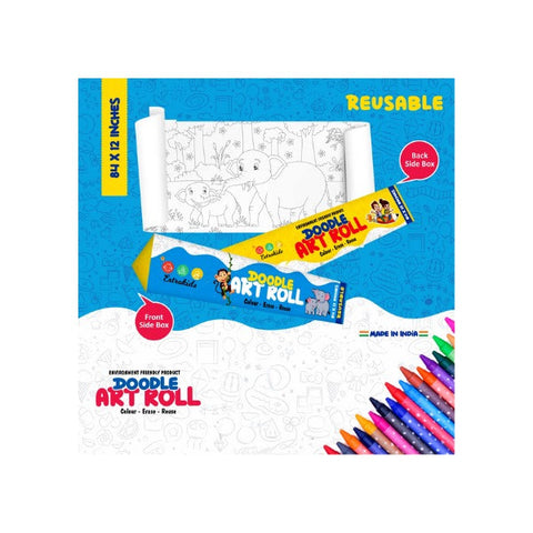 Extrokids Reuseable Jungle Jumble Doodle Art Roll - EKC2172