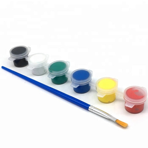 6Pc Paint With Brush 1Pc Random Design Will Be Shipped - EKC2189