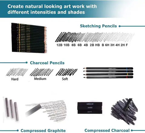 42Pcs Sketch Drawing Set - EKC2193