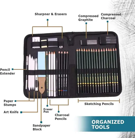 42Pcs Sketch Drawing Set - EKC2193