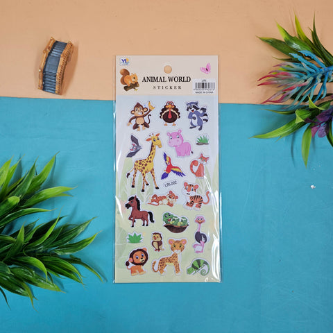 Animal World Stickers 1 Random Design Will be shipped - EKC2217