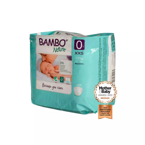 Bamboo Nature Diaper For Boys And Girls Pack Of 30 Size - XXS - EKJB0001