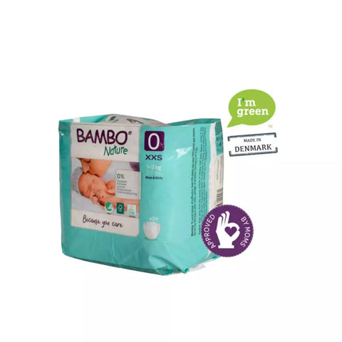 Bamboo Nature Diaper For Boys And Girls Pack Of 30 Size - XXS - EKJB0001