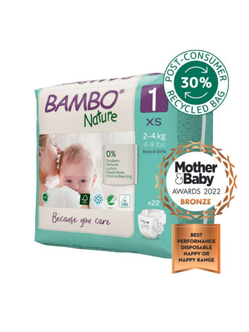 Bamboo Nature Diaper For Boys And Girls Pack Of 22 Size - Xs - EKJB0002