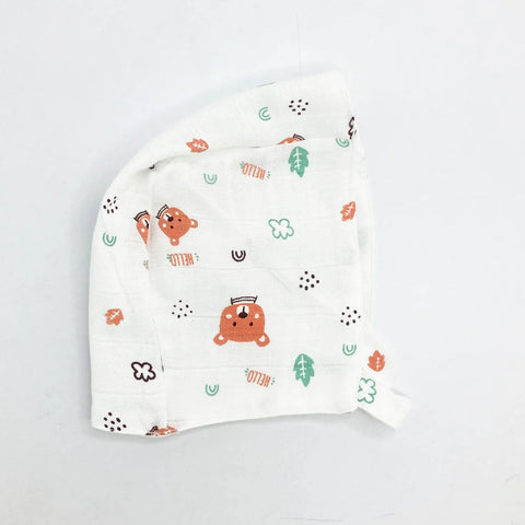 Muslin New Born Baby Set Of 2 Hand Mittens, 2 Leg Warmers, 1 Matching Cap - EKJB0026