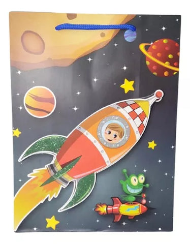 3D Return Gift Paper Bag Space Theme Rocket - EKRG0024 - 5