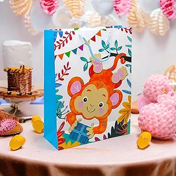 3D Return Gift Paper Bag Animals Monkey - EKRG0025 - 3