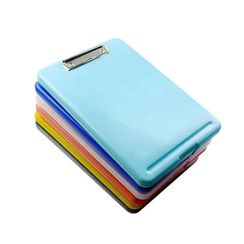 Kids Exam Pad With Pen Storage Space 1Pc Random Color Will Be Shipped - EKSS0178