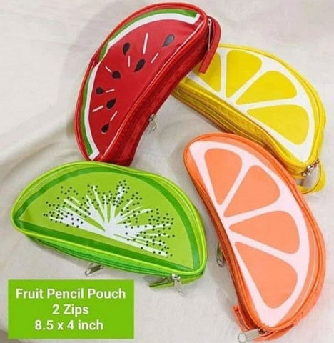 Kids Pencile Pouch Fruits Theme 1Pc Random Design Will Be Shipped - EKSS0185