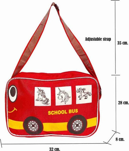 School Bus Theme Duffle Bag - Red - EKSS0186 - 3