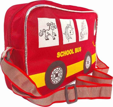 School Bus Theme Duffle Bag - Red - EKSS0186 - 3