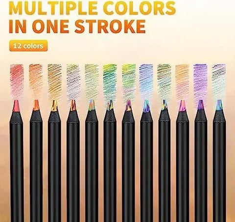 Wooden 12Pc Rainbow Color Pencil - EKSS0188