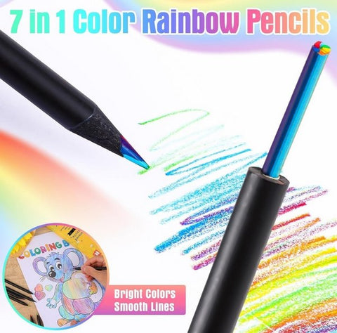 Wooden 12Pc Rainbow Color Pencil - EKSS0188