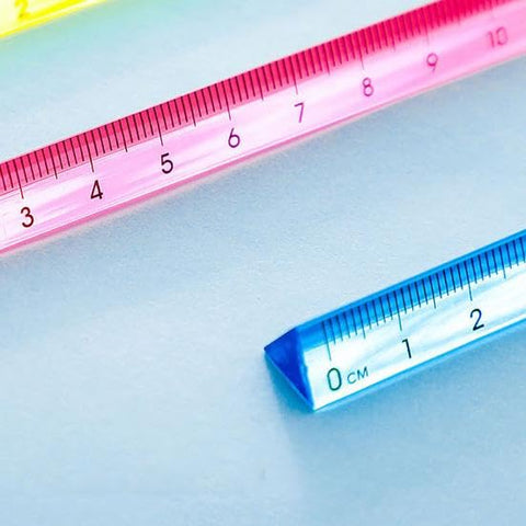 Crystal Clear Triangular Pyramid Scale Measuring Tool 15 Cm Random Colour - EKSS0198