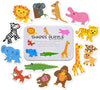 Wooden 2 pc shape puzzle with steel box Wild Animals - EKT0736
