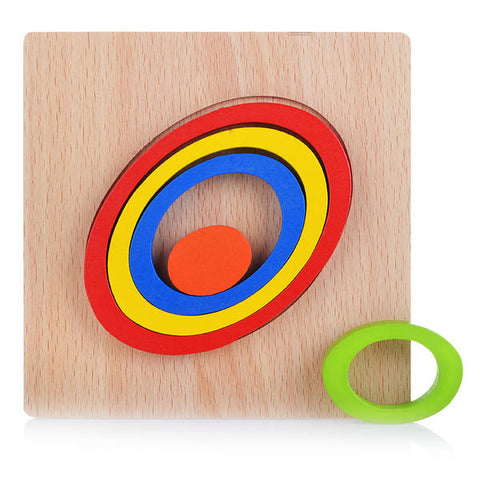 Extrokids Wooden Rainbow 5 Color Board Oval Puzzle - EKT1618