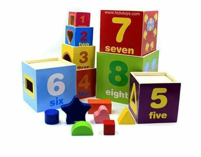 Extrokids Wooden Number Stacker Wraps the box - EKT1690