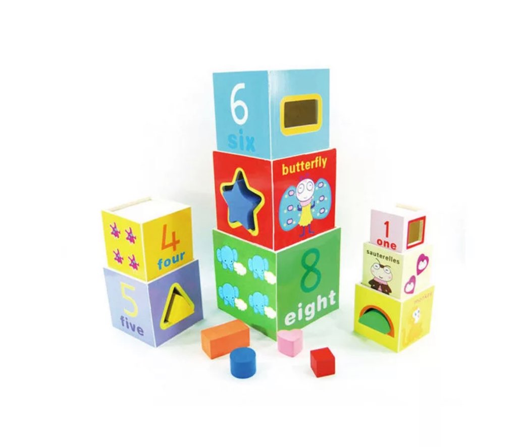 Extrokids Wooden Number Stacker Wraps the box - EKT1690