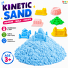 Blue Kinetic Sand 1Kg + 6 Mould Moulds – Sensory Play Kit