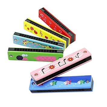 Wooden Mouth Organ Pack Of 2 Random Color Will be shipped - EKT3312
