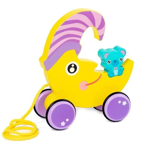 Wooden Moon Pull-Along Toy