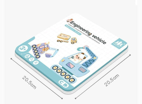 Magnetic sticker puzzle ENGINEEERING VECHICLES - EKT2484