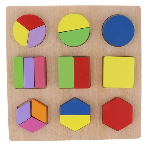 Wooden Geometric Shape Blocks 3 IN 1 - EKT2525