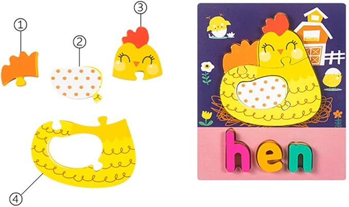 Wooden Zigsaw Puzzle Hen - EKT2619