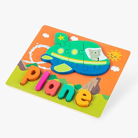 Wooden Zigsaw Puzzle Plane - EKT2621