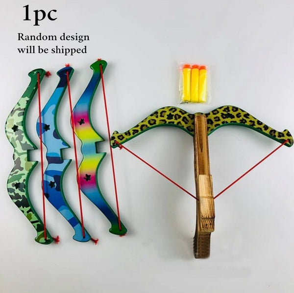 Wooden Bow and Arrow Set | Outdoor Archery (One Random Design Shipped)