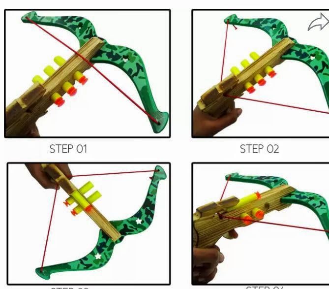 Wooden Bow and Arrow Set | Outdoor Archery (One Random Design Shipped)