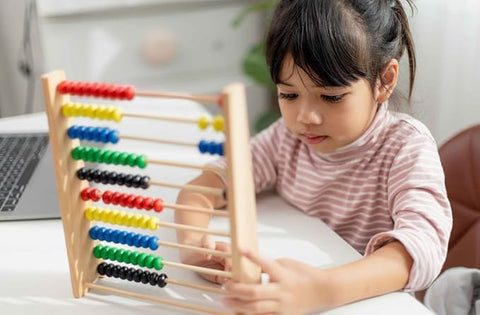 Wooden Abacus for Kids - Educational Math Toy for Toddlers & Preschoolers