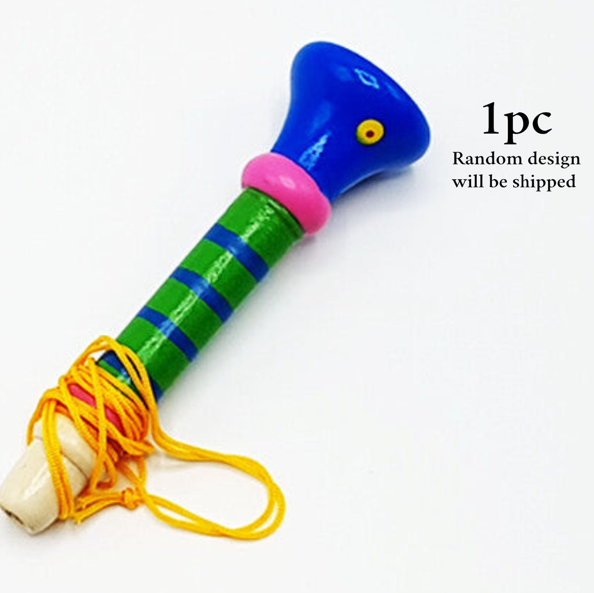 Wooden Pipi Trumpet | Creative Musical Toy (One Random Design Shipped)