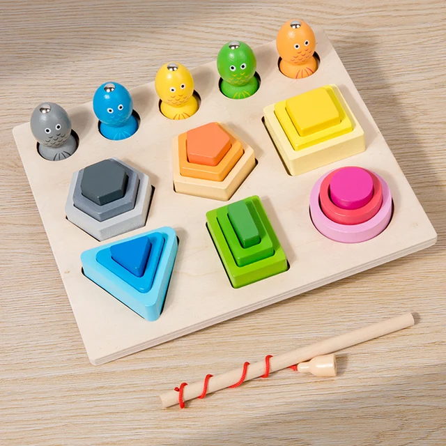 2 In 1 Wooden Color Sleeve With Fishing - EKT3245