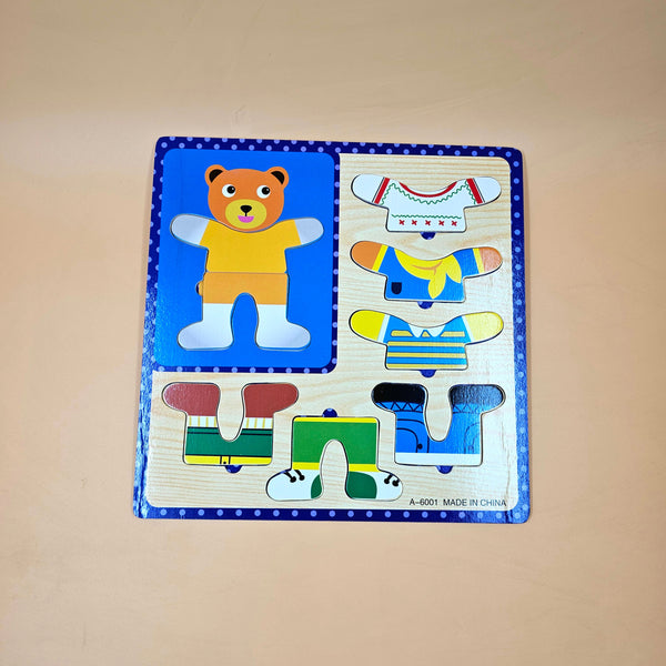 Wooden Bear Dressup Puzzle  - EKT3252