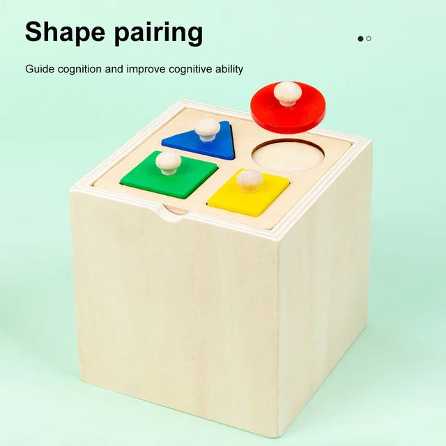 Wooden Montessori 5-in-1 Activity Game | Shape Sorting, Hammer, Pull Game & Slot Fitting Toy