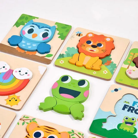 Wooden Printed Chunkey Jigsaw Puzzle 1Pc Random Design Will Be Shipped - EKT3277