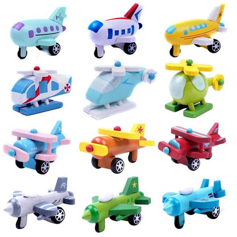 Wooden Mini Aeroplain 1Pc Random Design Will Be Shipped - EKT3279