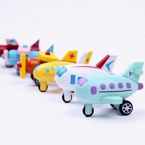 Wooden Mini Aeroplain 1Pc Random Design Will Be Shipped - EKT3279