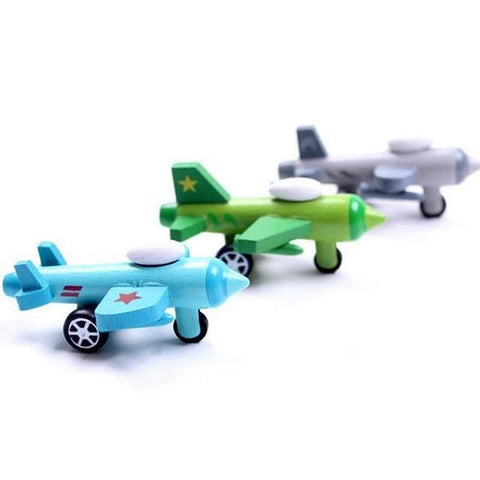 Wooden Mini Aeroplain 1Pc Random Design Will Be Shipped - EKT3279